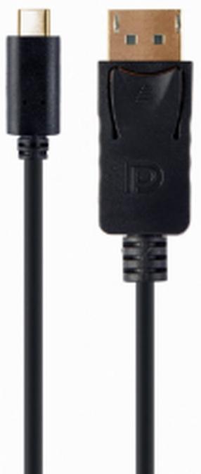 Kabelis Gembird A-CM-DPM-01 USB Type-C, Displayport, 2 m, juoda sp.
