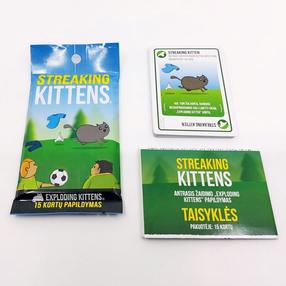 Stalo žaidimo papildymas Kadabra Exploding Kittens Streaking Kittens, LT