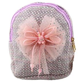 Bērnu mugursoma, a lenti un zaķīti, violeta krās., 21 cm x 16 cm x 6 cm