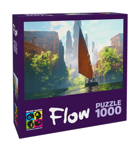 Пазл Brain Games Flow Boat and Buildings, 68.2 см x 48.2 см, 1000 шт.