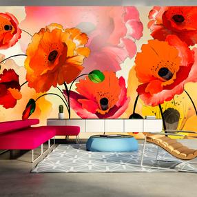 Fototapetas Artgeist Velvet Poppies, 280 cm x 500 cm
