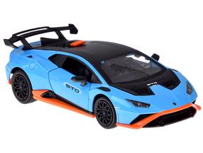 Игрушечная машина MSZ Lamborghini Huracan STO, 1:32, синий цв./oранжевый цв.