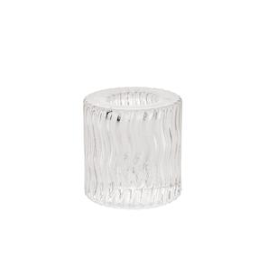 Žvakidė Home4you Gelsa Round, stiklas, Ø 5 cm, 5 cm, skaidri sp.