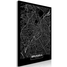 Reproduktsioon Artgeist Dark Map of Brussels, k-b-0077-b-a, 60 cm x 90 cm