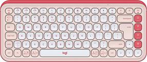 Беспроводная компьютерная клавиатура Logitech POP Icon Keys 920-01307, Английский (INT), розовый цв.