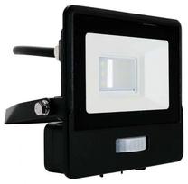 Prožektorius su judesio davikliu, tvirtinamas prie lubų arba sienos V-TAC Slim 20281, 10 W, 735 lm, 4000 °K, IP65, juoda sp.