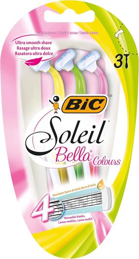 Raseerija Bic Soleil Bella Colours, 4 tk
