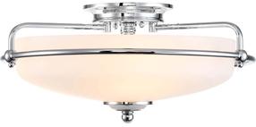 Светильник потолочный Elstead Lighting Griffin QZ-GRIFFIN-F-PC, E27, 3 x 60 Вт, белый цв. / серебристый цв.
