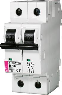 Automatinis jungiklis ETI ETIMAT10, 2P, C, 10kA, 10 A