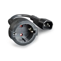 Adapteris Gembird Schuko / IEC320 Schuko, IEC-320 C14, 0.15 m, juoda sp.