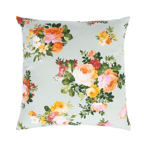 Dekoratīvs spilvens Home4you Holly floral, dzeltena krās./zaļa krās./oranža krās., 50 cm x 50 cm