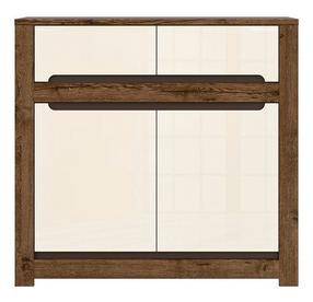 Komoda Ruso, ruda/balta, 104 cm x 45.5 cm x 98.5 cm