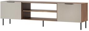 Televizoriaus spintelė Cama Meble Almera, riešuto sp./kašmyro sp., 42 cm x 180.5 cm x 52.5 cm