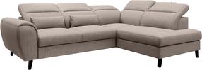 Kampinė sofa Noble Poco 7, šviesiai ruda sp., dešininė, 201 x 255 cm x 100 cm
