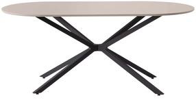 Valgomojo stalas Kalune Design Aura 3012, balta sp./juoda sp., 180 cm x 90 cm x 79 cm