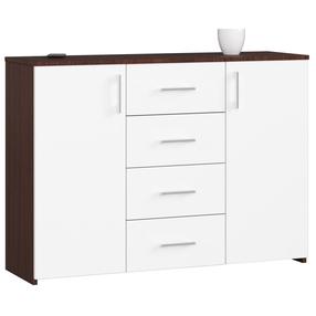 Комод Akord K45, белый цв./wenge цв., 80 см x 35 см x 110 см