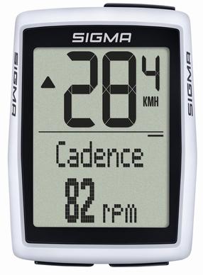 Велосипедный компьютер Sigma BC 12.0 STS/CAD COMP309, пластик, белый цв.