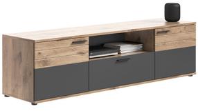 Televizoriaus spintelė MC Akcent Mason, ruda sp./pilka sp., 194 cm x 48 cm x 53 cm