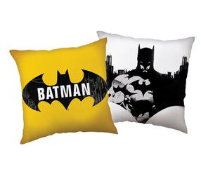 Dekoratyvinė pagalvėlė Batman The Emblem, balta sp./juoda sp./geltona sp., 40 cm x 40 cm