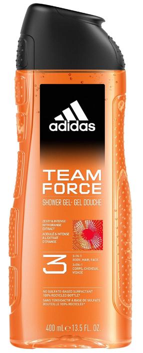 Kūno prausimosi želė vyrams Adidas Team Force, 400 ml