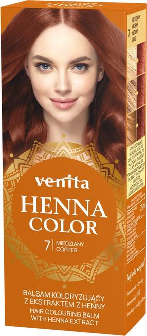 Plaukų dažai Venita Henna Color, vario sp., 7, 75 ml