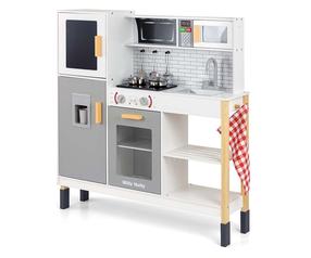 Vaikiška virtuvėlė, virtuvės prietaisų rinkinys Milly Mally Esket, pilka