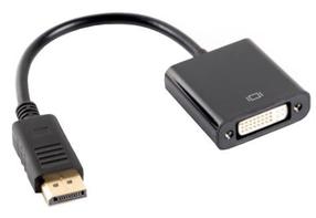 Adapteris Lanberg Displayport to DVI DVI-D, Display port male, 0.1 m, melna krās.