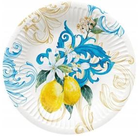 Одноразовая тарелка Paw Decor Collection Sicilian Floral Whimsy, Ø 18 см, 8 шт.