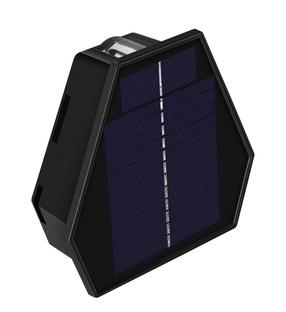 Sieninis šviestuvas su saulės baterija CristalRecord Diamant, IP54, juoda sp.