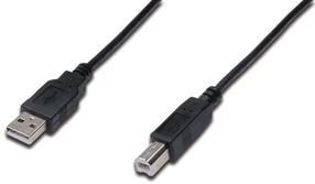Laidas Assmann AK-300102-010-S USB 2.0 A male, USB 2.0 B male, 1 m, juoda sp.