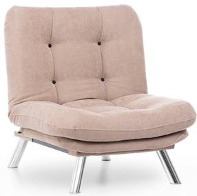 Atlošiamas krėslas Hanah Home Misa Solo Mink, šviesiai ruda sp., 105 cm x 88 cm x 90 cm