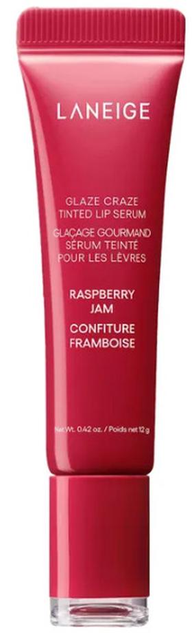 Lūpų serumas, su spalva Laneige Glaze Craze Tinted, 12 g, raspberry jam
