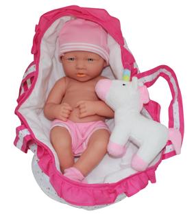 Кукла - новорожденная с аксессуарами Bambolina Unicorn Dreams BD1263, 36 см, многоцветный