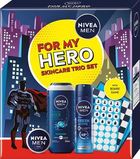 Dovanų komplektas vyrams Nivea For my Hero, 3 vnt.