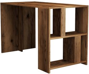 Rašomasis stalas su lentyna Kalune Design Lima 845HCT3842, 120 cm x 60 cm, 75.4 cm, riešuto sp.