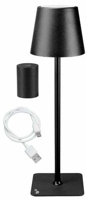 Galda stāvlampas Beper Cristal 2in1, LED, 1.5W, melna krās./melna krās.
