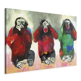 Reprodukcija Artgeist Three Wise Monkeys N4389-DKXLPWD, 120 cm x 80 cm