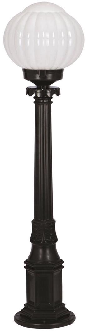 Pastatomas lauko šviestuvas Opviq BSU-68187-1BSY-M2-KOP, 60W, E27, IP65, juoda sp., 23 cm x 85 cm