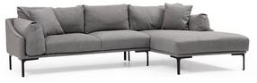 Kampinė sofa Hanah Home Leo 560ARE1172, šviesiai pilka sp., dešininė, 150 x 255 cm x 65 cm