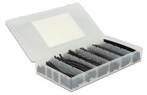 Apsauginė danga Delock Heat Shrink Tube Box, 100 vnt., juoda sp.