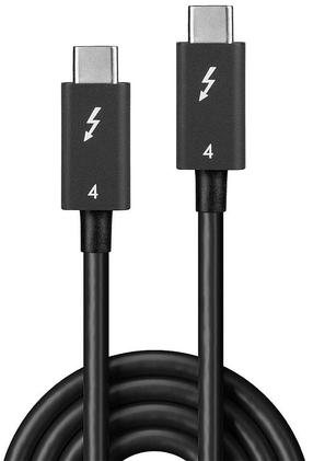 Vads Lindy 31120 Thunderbolt 4 Vīrietis, Thunderbolt 4 Vīrietis, 1 m, melna krās.