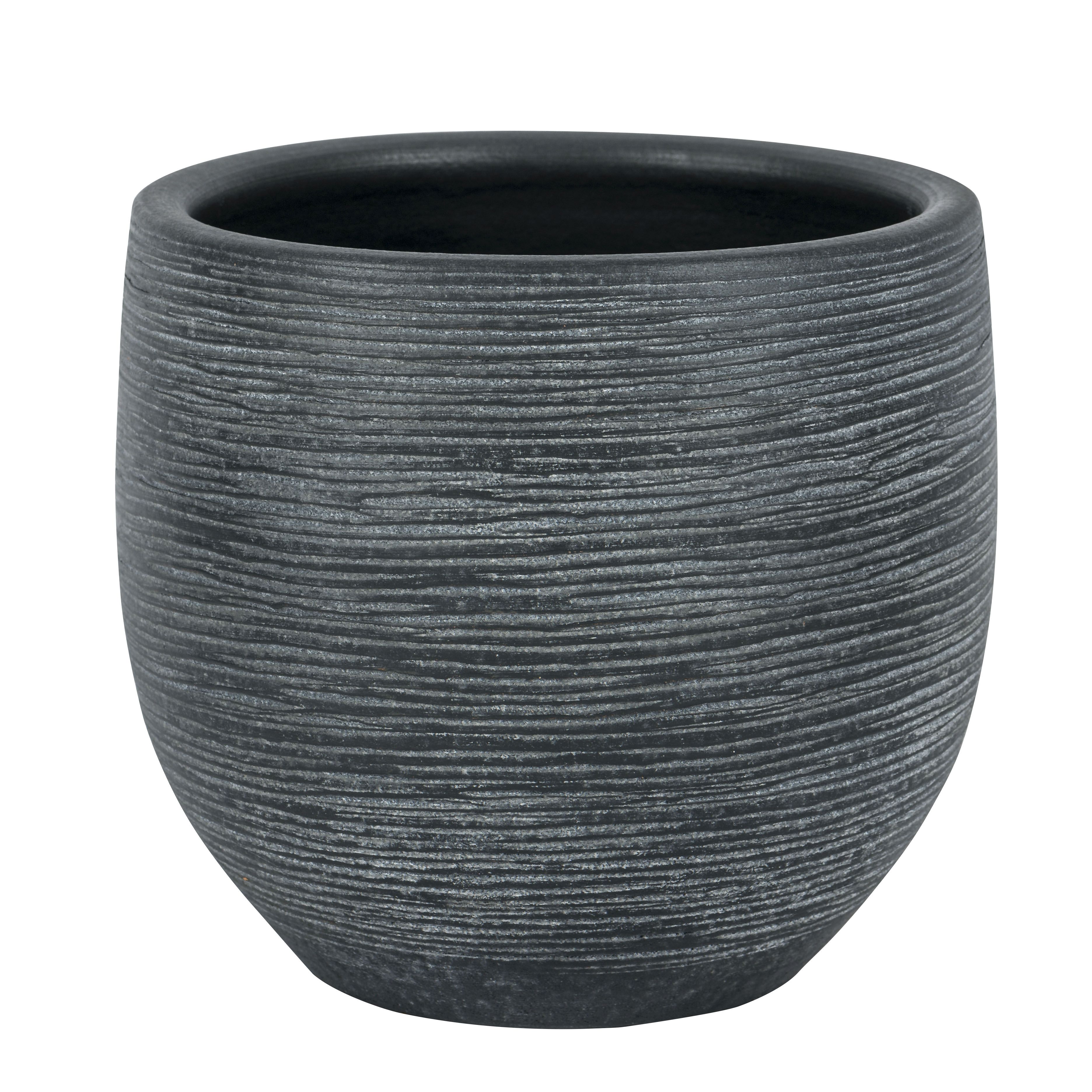 Lillepott, keraamiline, Ø 14 cm, hall v.