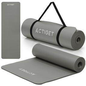 Fitnesa un jogas paklājs Actiget ACT0019, pelēka krās., 183 cm x 61 cm x 1 cm