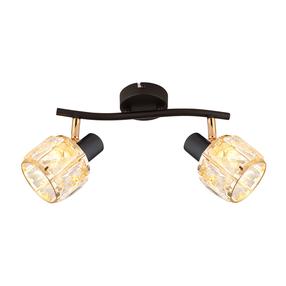 Šviestuvas lubų Candellux Lighting Dubai, E14, 2 x 40 W, aukso sp. / juoda sp.