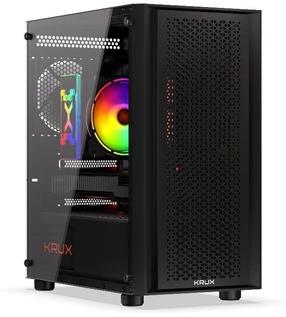 Корпус компьютера Krux Scor, прозрачный цв./черный цв.