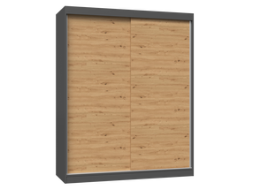 Spinta IGA 160, antracito sp./ąžuolo sp., 160 cm x 61 cm x 200 cm