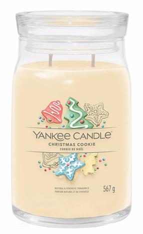 Ziemassvētku svece, aromātiskā Yankee Candle Signature Cookie, 60 - 90 h, 567 g, brūna krās.