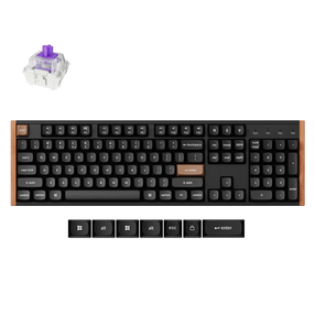 Belaidė žaidimų klaviatūra Keychron K10 HE Special Edition Wireless K10H-F1 Gateron Double-Rail Magnetic Nebula, Anglų (US), juoda sp.