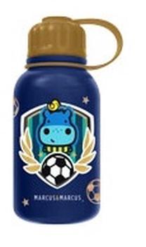 Vaikiška gertuvė Marcus & Marcus Vacuum Insulated Water Bottle Football, 350 ml, 1 m., nerūdijantysis plienas/silikonas/polipropilenas (pp), tamsiai mėlyna sp.