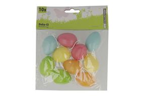 Dekorācija Egg, daudzkrāsaina/(krāsa/dizains tiek izvēlēts nejauši), 10 gab.